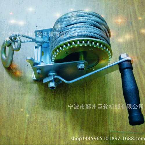 手动绞盘1200LBS-1600LBS绞盘带钢丝绳织带多规格销售
