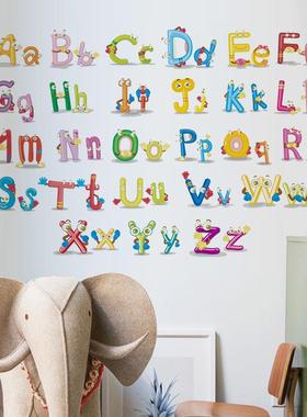 旅康CH36012可爱字母表儿童房幼儿园早教墙贴画卡通自粘启蒙墙贴