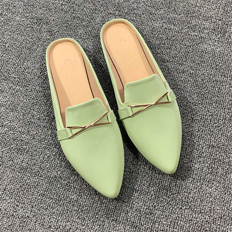 尖头包头半拖鞋女夏季女鞋子外穿凉拖ins潮大码41-43小码31-32-33,女鞋,包头拖,淘宝优惠券,粉丝福利购,淘宝优惠卷