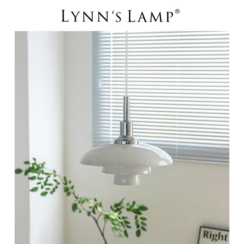 Lynn's立意 北欧ph3吊灯 奶白玻璃餐厅吧台岛台现代丹麦单头灯饰