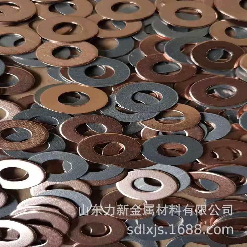 1mm2mm铜铝复合片现货铜铝复合垫片单面铜铝复合板