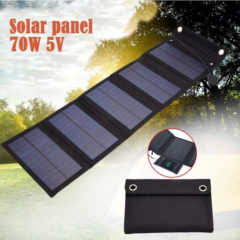 70W Foldable USB Solar Panel Solar Cell Portable Folding Wat
