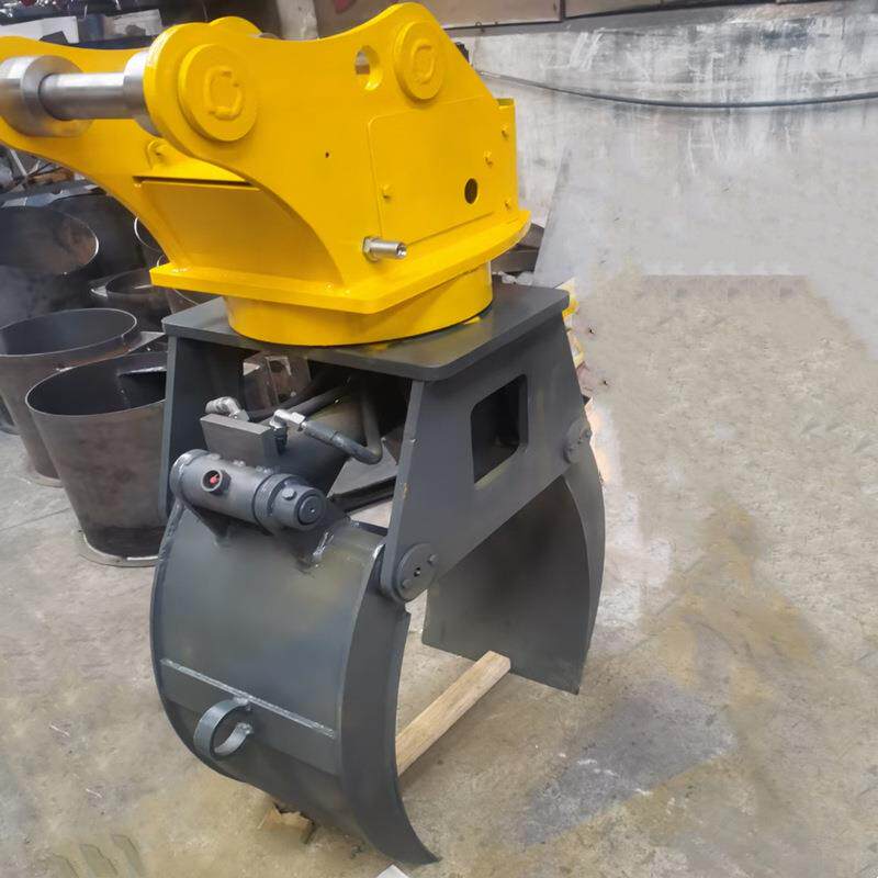 路石安装简单石挖机抓木器大理路边搬HH-21121石运机械夹沿子