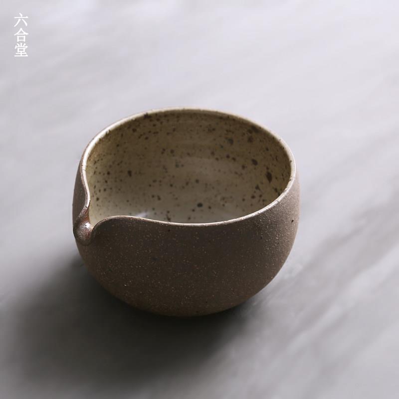 六合堂手工粗陶茶具 日式风格抹茶碗 复古风陶瓷茶杯 建水盂茶水