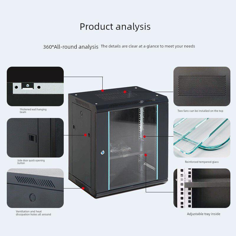 机柜壁挂式网络服务器6U12U家用开关柜功率放大器立式小柜加厚弱电箱
