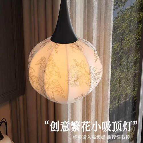 照法式繁花月走过道廊吸顶灯中古复古35阳台氛围灯中式玄关入新户