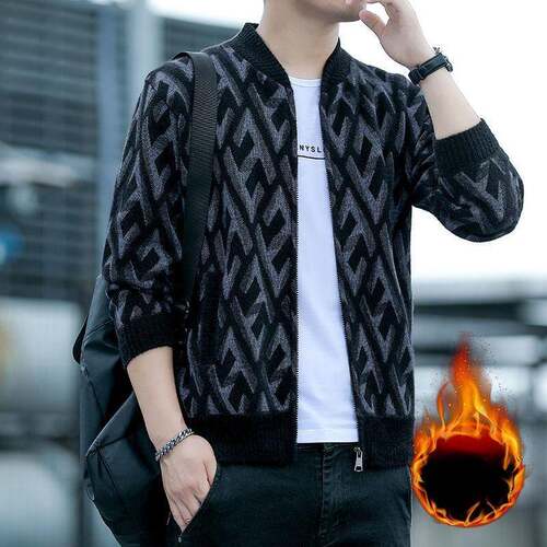 I 32488 Men's Casual Baseball Jacket 士棒球领夹克