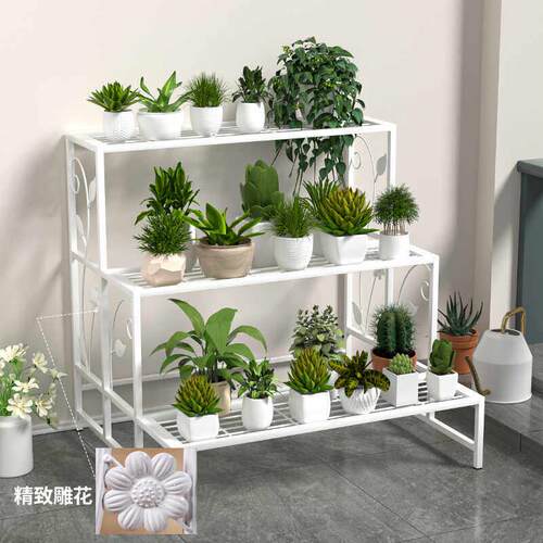 铁艺花架子阳台置物架阶梯式绿萝花盆架客厅多层植物收纳多肉花架