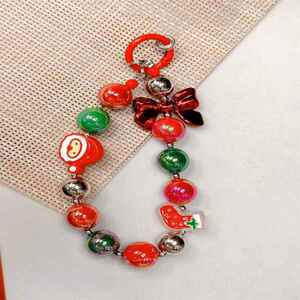 圣诞手机链ins节手机挂绳老人手工包包钥匙扣耳机套手机链条女