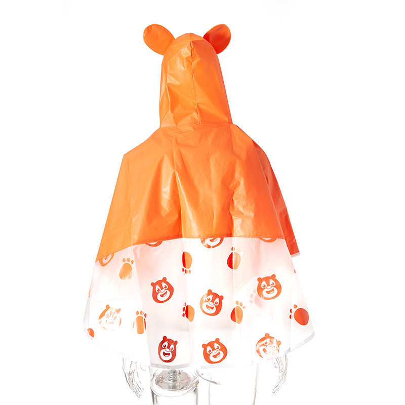 儿童前开扣雨衣 儿童可爱式斗篷雨披EVA加厚非一次性儿童按扣雨衣