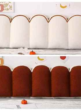 奶油风面花瓣床头软包背靠网红床靠垫新款榻双榻AL100156米大靠枕