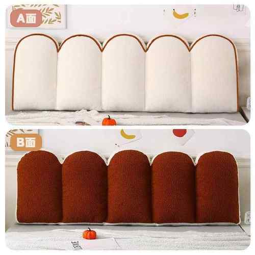 奶hF2dtQrA油风双榻面瓣床花头软包靠背网红床头靠枕垫新款榻米大