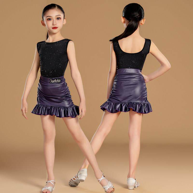 2025新款拉丁舞服幼儿春夏季练功服高级感女童训练习服演出包臀裙