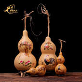天然葫芦手工烙画图案十二生肖大葫芦摆件小绘画雕刻客厅文玩摆件