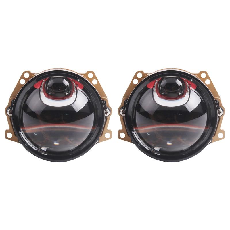 三为车灯0新L8L双品光透L803寸镜大灯直射ED车灯76w高亮前照灯