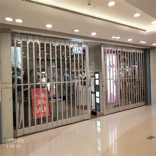 北京厂家侧拉式透明水晶折叠门厚度和规格样式可自定