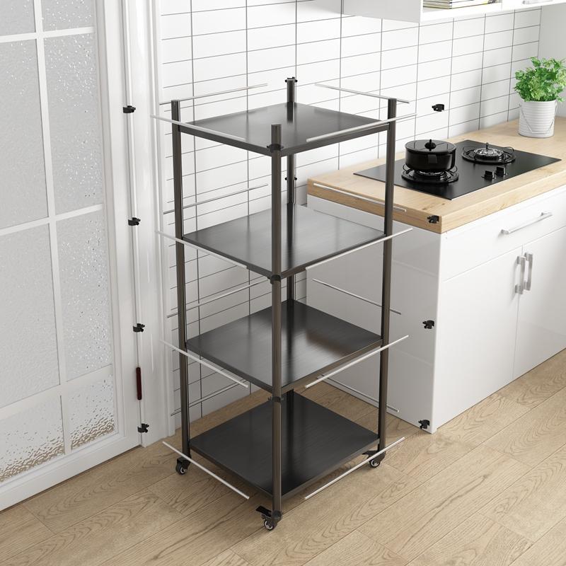 不锈钢厨房夹缝置物架落地多层可移动窄小型冰箱旁侧缝隙收圣之圣