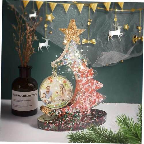 DIY Crystal Epoxy Resin Mold for Christmas Tree Photo Frame