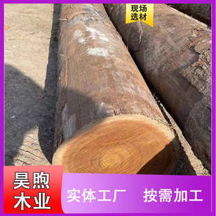 红柳桉菠萝格原木实木板材庭院露台木栈道木方栏杆扶手防腐建筑