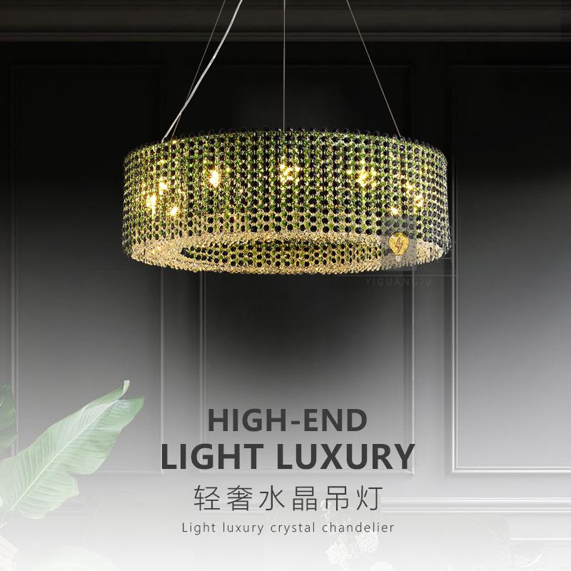 酒店吊灯北欧轻奢后现代简约家用客厅餐厅别墅样板创意水晶珠吊灯