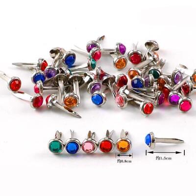 .100PCS/SET Mini Metal Circular Split Pins Paper Fasteners D