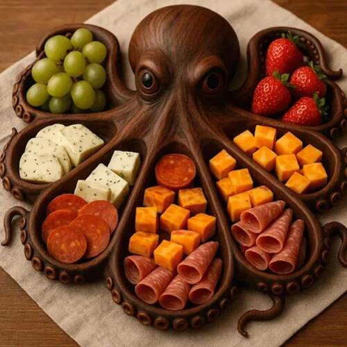 亚马逊跨境新款Octopus Charcuterie Platter章鱼熟食拼盘厨房