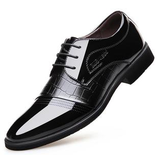 高尖头婚礼鞋 正品 透气商务闲k型内增高英伦正装 休皮春端真季 男士