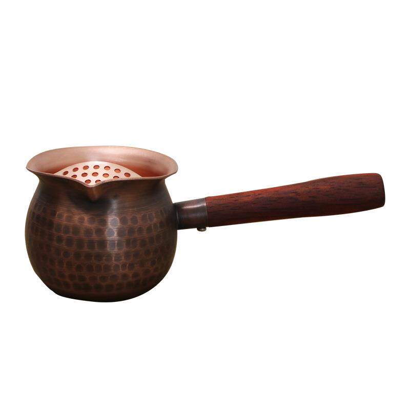 纯紫铜加厚公道杯西北罐罐茶煮茶器分茶器甘肃烤茶纯铜熬茶罐茶杯
