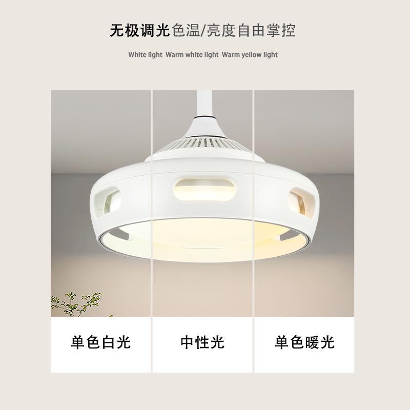 离心式无叶创风扇吊灯21客厅餐厅隐形电扇吸吊灯一体卧室意顶扇灯