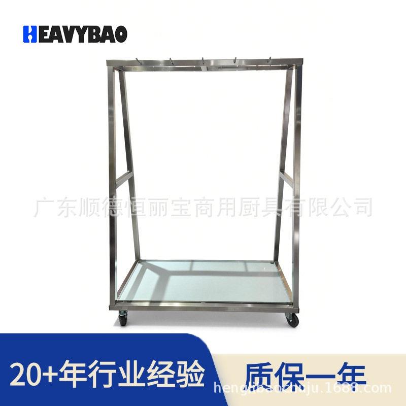 恒丽加厚不锈钢201框架推车吊猪架商超酒店酒楼烧猪架厂家直销