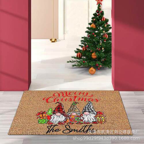 Grinch Green Clown Door Mat Christmas Carpet Outdoor Decorat