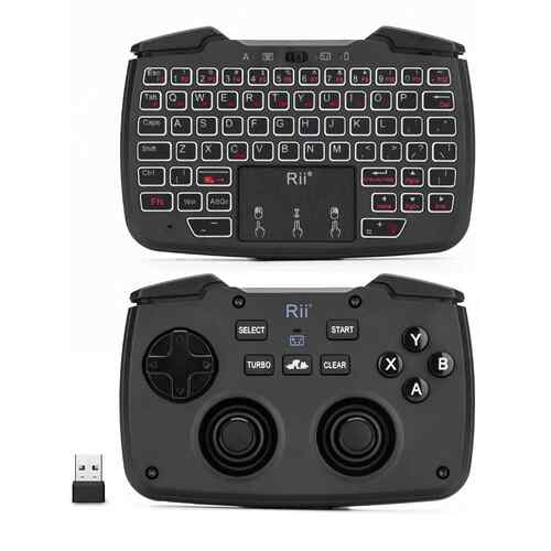 Rii RK707迷你无线蓝牙游戏手柄控制器鼠标键盘组合
