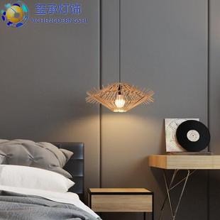 中竹餐艺吊灯田风格 鸟厅巢 风XC62360厅吧台客书房工艺竹编创意式