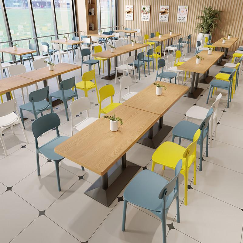 员工餐厅学校食堂桌椅小吃快餐店麻辣烫烧烤餐饮饭堂岩板桌子商用