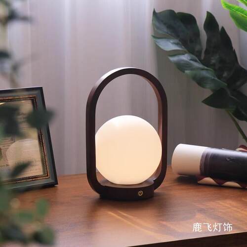 台灯卧室氛围触摸中古遥控手提美式创意轻奢充电复古床头灯小夜灯