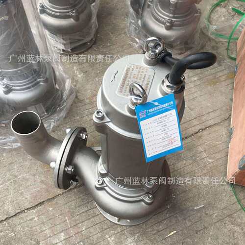 WQP不锈钢污水泵 304/316耐腐蚀切割搅匀热水不锈钢潜水排污泵