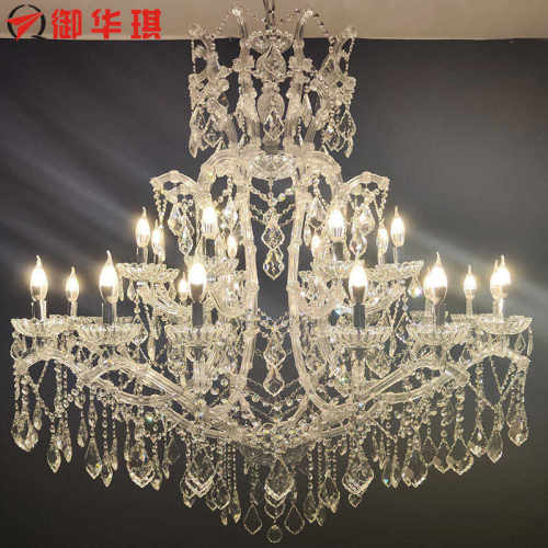 欧式客厅餐厅别墅水晶吊灯奢华大气复式楼酒店餐吧蜡烛灯具批发