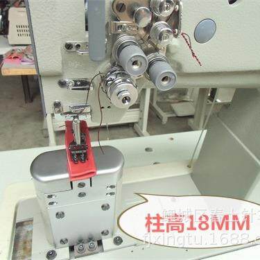 拼接明线高柱同步高头双针综合送料大底梭汽车坐垫套脚垫针车