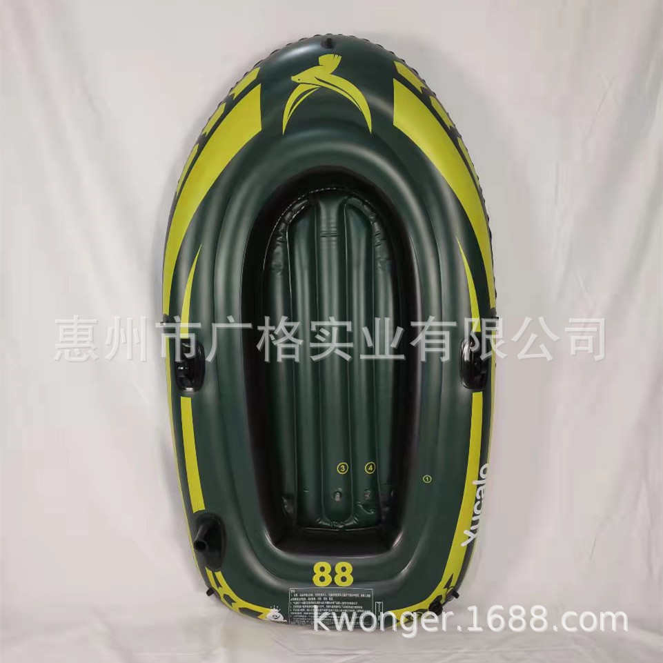 户外便携式充气皮划艇双人充气船钓鱼船可折叠三人漂流船加厚船