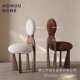 北欧设计师实木餐椅轻奢现代简约靠背书桌椅咖啡厅休闲家用布艺椅