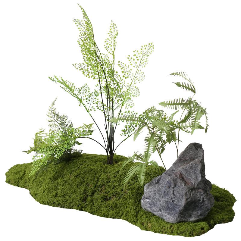 现货仿真青苔植毛草坪苔藓植物造景装饰绿植室内摆件网红毛线青苔