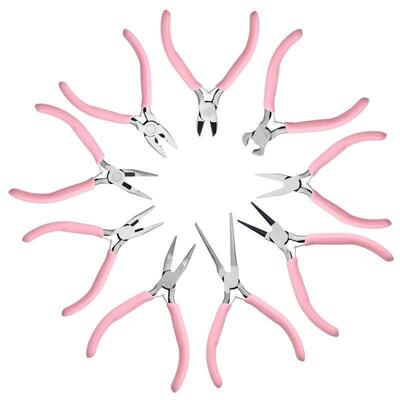 Pink Handle Anti-skid Jewelry Tool Pliers Handmade Make Shar