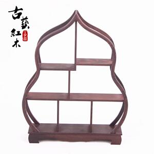 鸡多翅实木木茶具架小博古架摆件红木底宝格FXR阁紫砂壶架子奇石