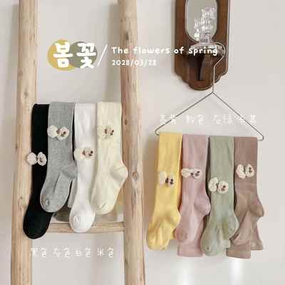 2025春秋季新款女童打底裤宝宝a类儿童连裤袜婴儿开档