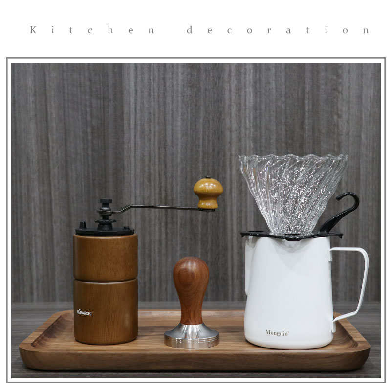 售楼处吧台水吧咖啡软装摆件样板房橱柜咖啡豆壶手动研磨机饰品