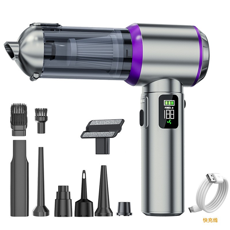 车载吸尘器无线电量显示便携大吸力家用手持除尘器小型迷你吹尘器