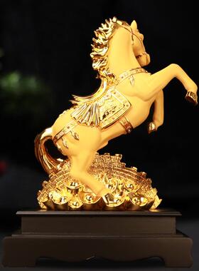 2026树脂工艺品马摆件创意中式立式战马家居客厅电视柜办公室装饰