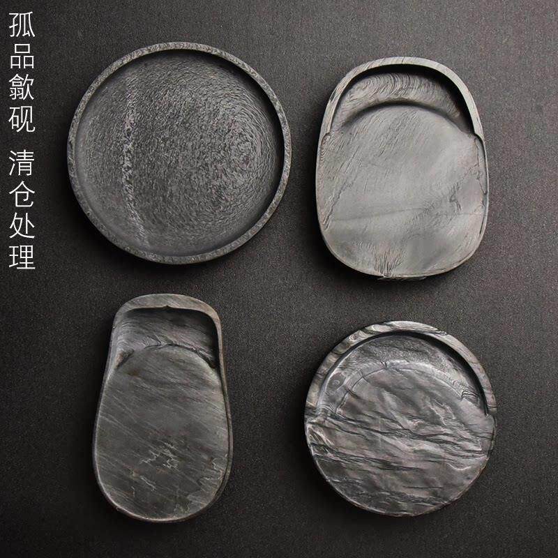 歙砚清仓处理彷古精品素功砚台老坑金星水波眉纹文房四宝收藏礼品