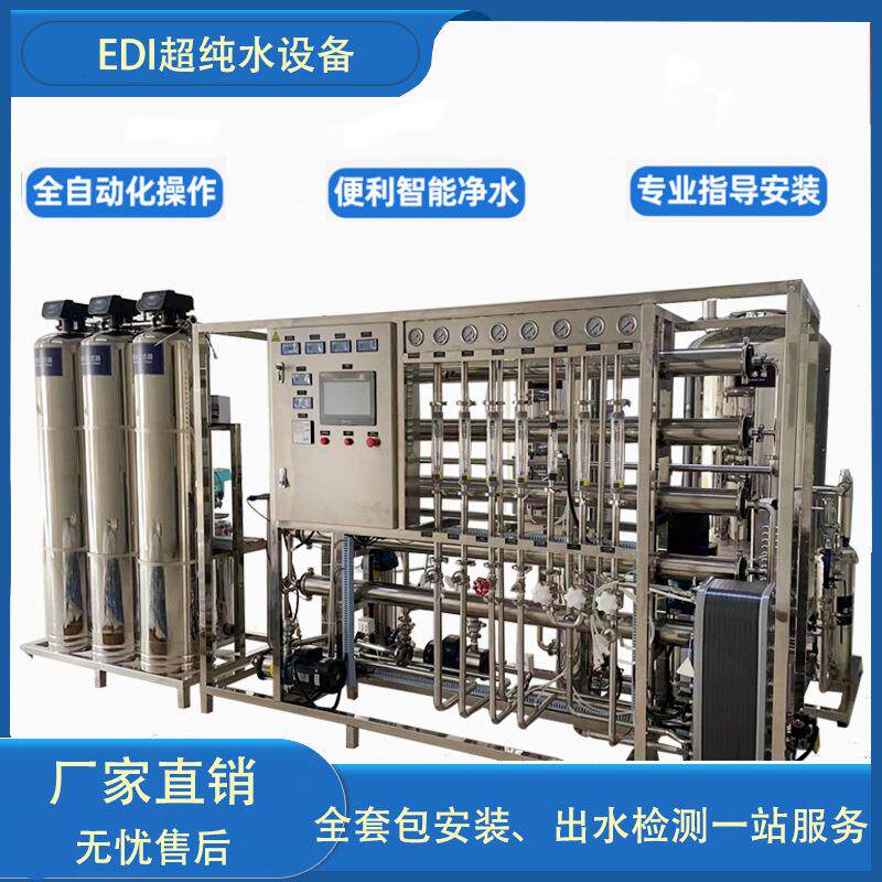 1吨双级反渗透设备酒店日用品生产清洗纯化水系统EDI超纯水设备