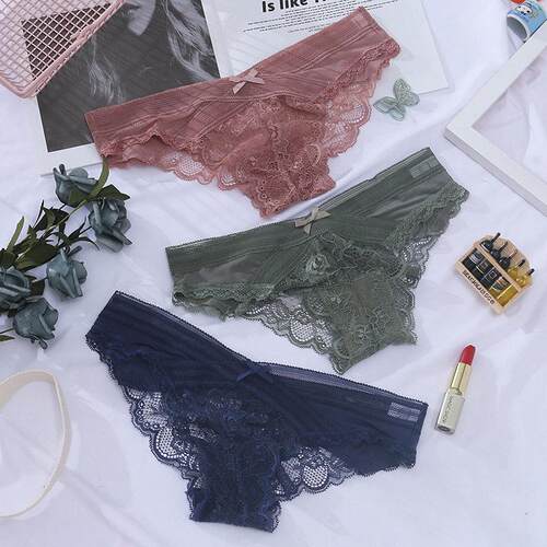 Women Sexy Lace Panties Underwear Thong Female G String 内裤